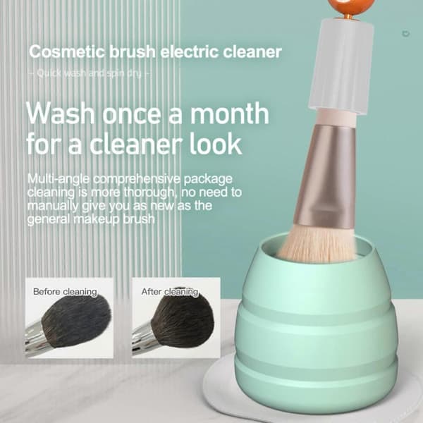 GETIT Makeup Brush Cleaner, Automatisk Makeup Børsterenser (Orange)