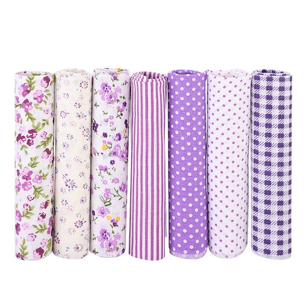 7 stk / sett 100% bomull Batiks syhåndverk stoff for DIY lommebok putetrekk (L)