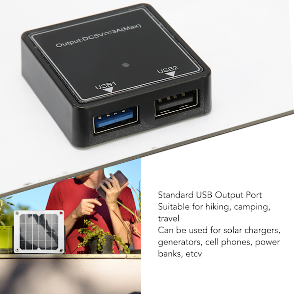 5V 20W solpanel monokristallin säker USB-utgång bärbar solladdningspanel för bilbåt RV-telefon