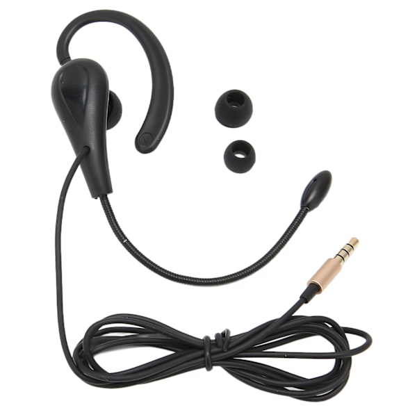 Callcenter-headset, enkel öra, 3,5 mm, kundtjänst-hörlurar med mikrofon för bärbara datorer och mobiltelefoner