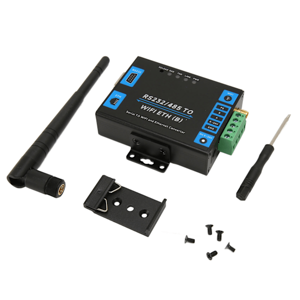 RS232 RS485 Seriell til Ethernet Adapter Profesjonell Transparent Overføring Seriell til WiFi Ethernet Trådløs Konverter