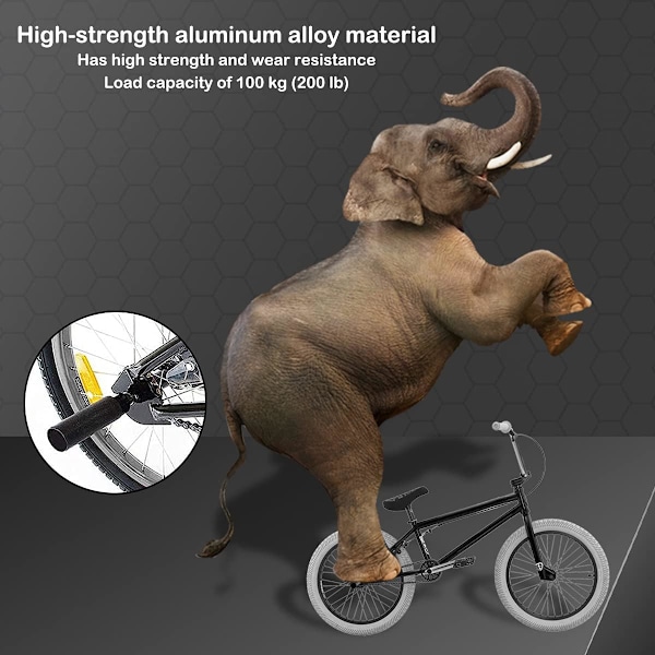 Cykelpinnar i aluminiumlegering för Mountainbike Bmx, Halkfri Rand Säkerställer Grepp, Höghållfast Material Stödjer Extrema Stunts, Bred Användning för
