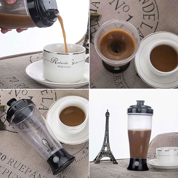 Portabel Blender, Elektrisk Proteinshakerflaska, BPA-fritt Tritan-material, Kraftfull Motor, Läcksäker Design, Uppladdningsbar Vortexmixer för Enkel Användning