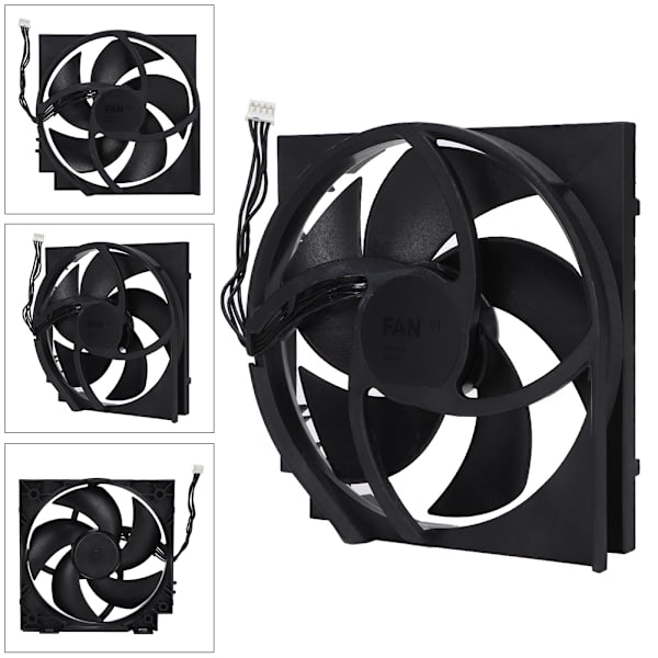 Holdbar ABS intern køleventilator til Xbox ONE S OEM 5 blade 4 pin