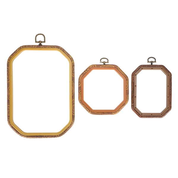 3 st hushållshandgjorda DIY broderiram hoops Needlecraft Cross Stitch Ring Frame