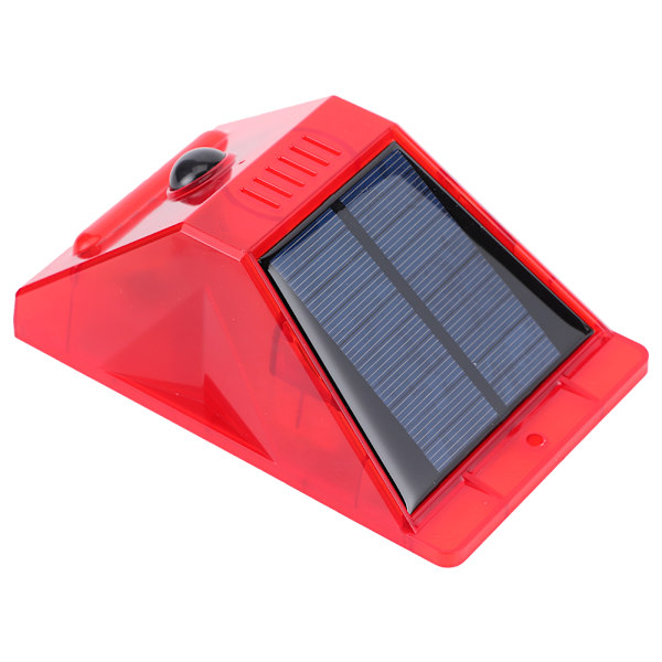 5V LED solardriven ljud- och larmvarningslampa 129db utomhusträdgård