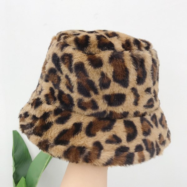 Reversibel bøttehatt for kvinner og menn, sammenleggbar leopard Cheeta