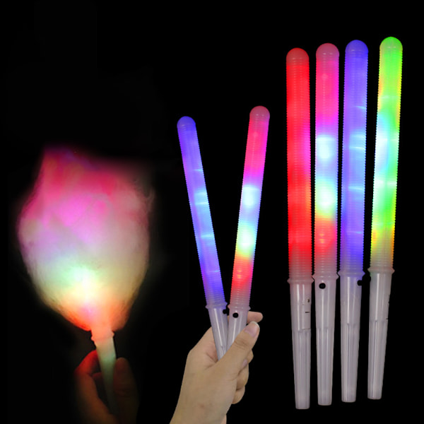 LED-lysende pinner Pinner egnet for sukkerspinnmaskin Lys opp pinner