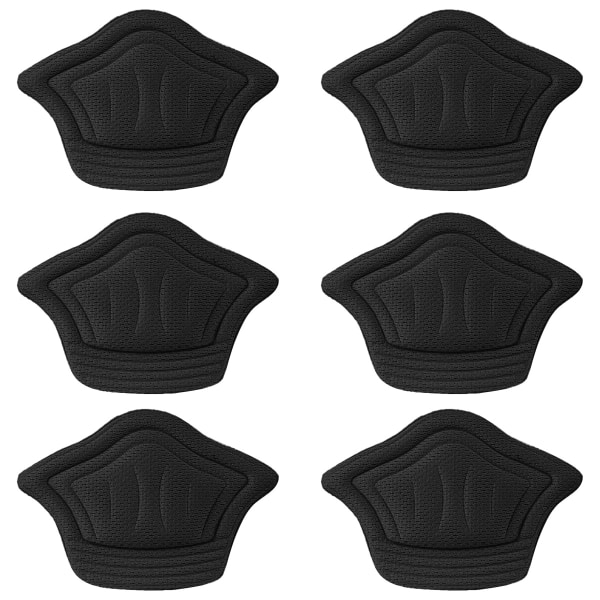 Adhesive Back of Heel Cushion Pads, Heel Grips Inserts for Loose Shoes, Reusable Heel Guards Liners, 6PCS