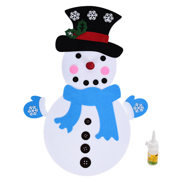 DIY Filt Snögubbe Dekoration, Mjukt Giftfritt Material För Säker Lek, Interaktivt Snögubbe Pysselset Med Flera Stilaccessoarer, Pedagogisk