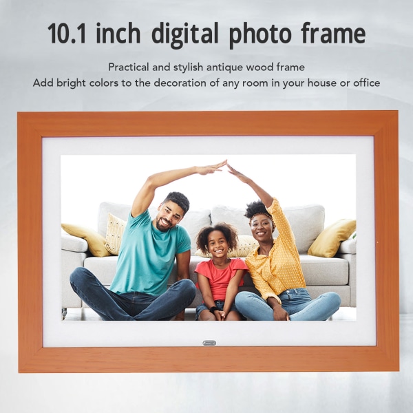 Digital fotoramme i tre 10,1 tommer HD IPS 1024x600 Smart digitalt fotoalbum med fjernkontroll 100‑240V