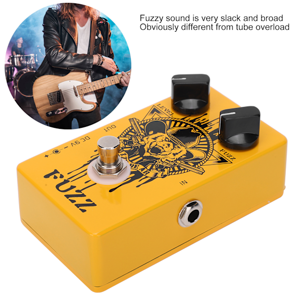 Fuzz-effektpedal Elektrisk gitar Fuzzy Bear Helt metallskall Musikktilbehør