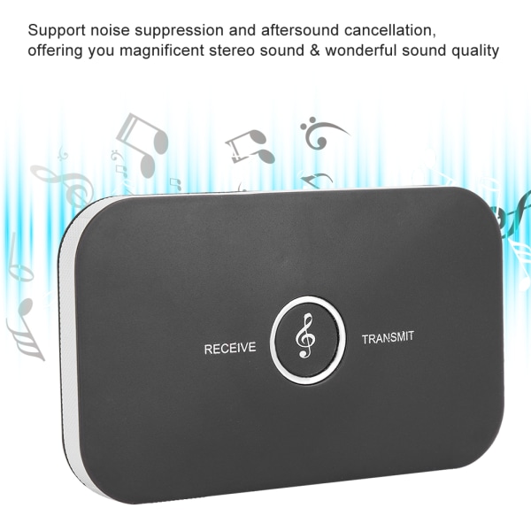 2 i 1 Bluetooth 5.0 sändare mottagare trådlös A2DP ljudadapter extra 3,5 mm spelare