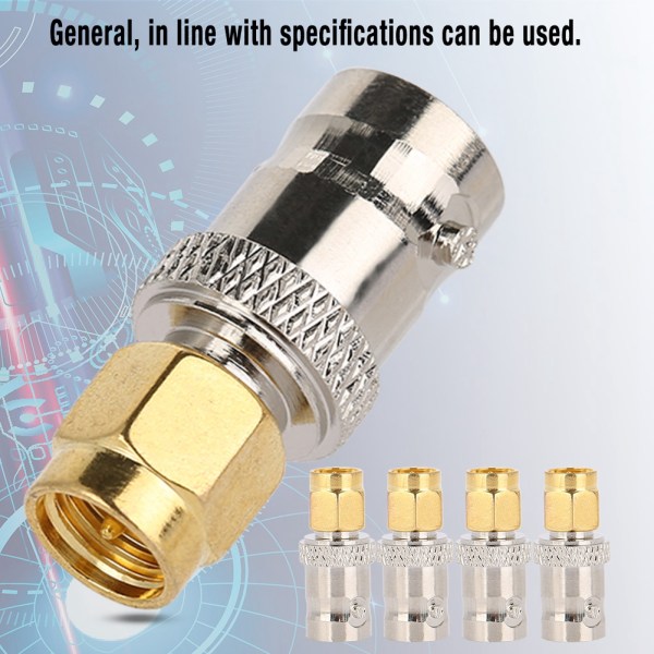 5PCS All Copper Radio Frequency Adapter SMA-BNC RF Adapter SMA Male Plug til BNC Female Jack