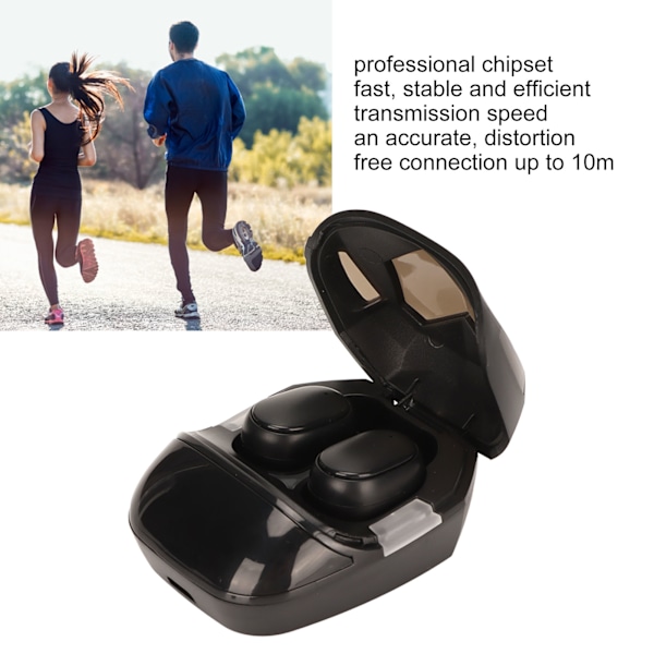 Blåtand 5.0 öronsnäckor Stereo brusreducering DC5V Lätt trådlösa sportöronsnäckor med mikrofon för träning Jogging