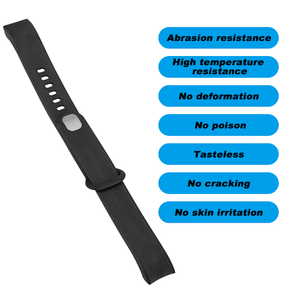Udskiftningsrem TPE Smartwatch Rem Armbånd Armbånd Passer til Huawei Glory 3 (Sort)