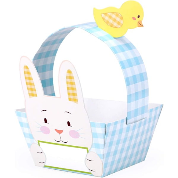 HOWAF 10 DIY Papir Påskekurver Påskegavekurver for Jenter Gutter Dekorere og Fylle med Mini Påskeegg, Godteri, Sjokolade eller Påskegaver