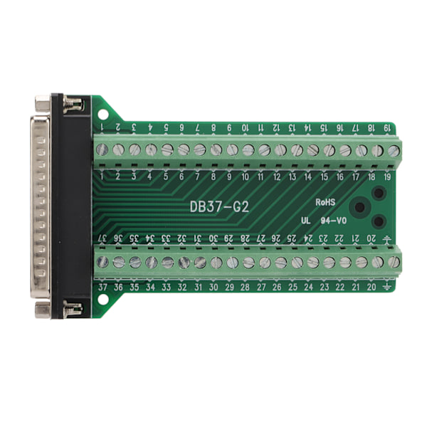 DB37 Breakout Connector Terminal Board Straight PCB Isolerad Anti Interferens AC300VDB37‑G2 Hane