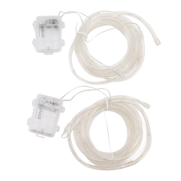 2 stk Trampoline Kant LED Lys 16 Farger Vanntett Fjernkontroll Trampoline Lys for Natt