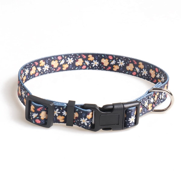 Anpassningsbart hundhalsband, personligt valphalsband med snabbspänne, mjuk nylon, geometriskt mönstrat hundhalsband, lämpligt för små till