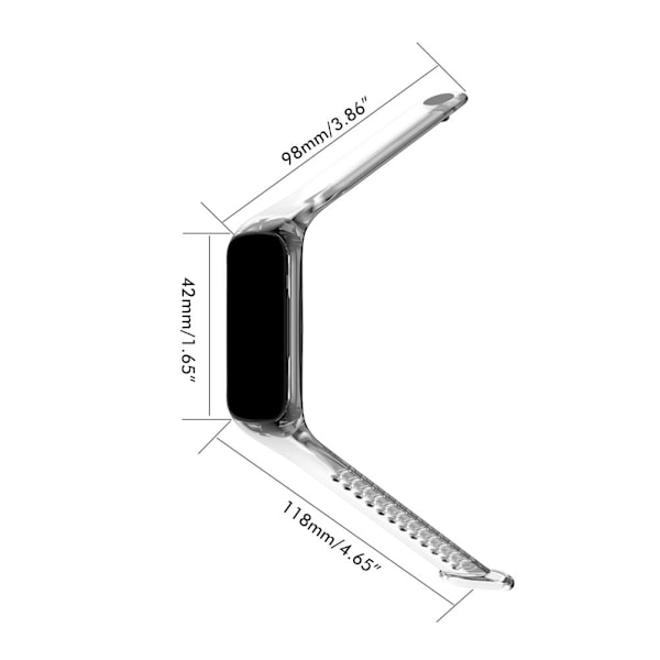 Reserve Watch Rem for Samsung Galaxy Fit2 Myk Klar TPU Farge Håndleddsbånd