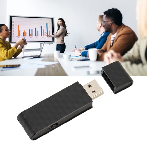 Mini Röstinspelare AI Intelligent HD Brusreducering Trendig U Disk Röstinspelningsenhet för Studentkonferens 8GB