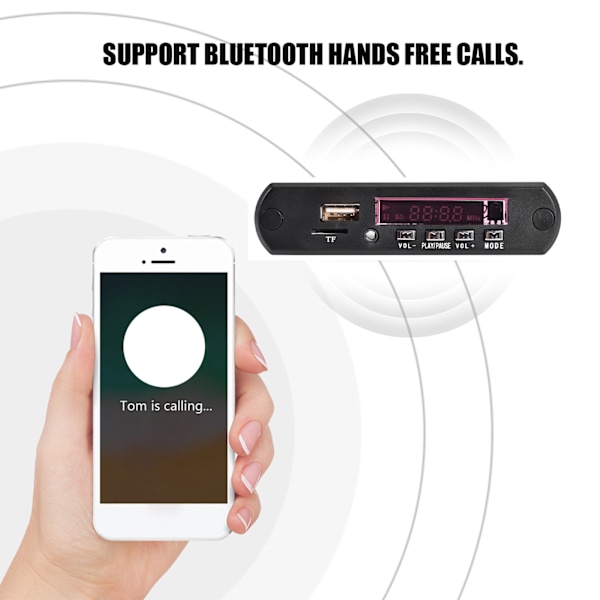 MP3 WMA-avkodningskort Audio Trådlös Bluetooth-modul USB TF FM Handsfree-samtal