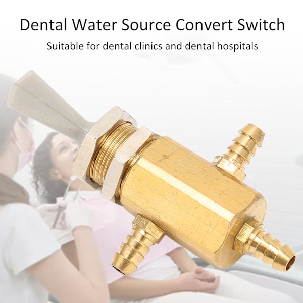5mm Dental Vattenkälla Växla Konvertera Omkopplare Professionell Metall Tandläkarstol Omkopplare Ventil Tillbehör
