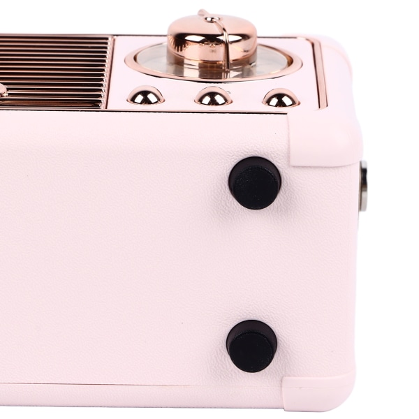 Retro Bluetooth-högtalare kraftfull subwoofer-effekt bärbar mini utomhushögtalare rosa