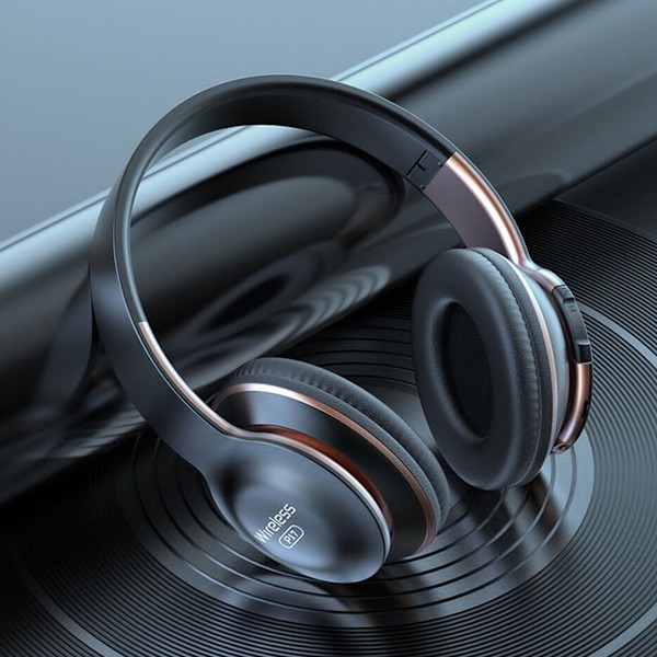Högupplösta Stereohörlurar, Vikbar och Töjbar Design Over-Ear Bluetooth 5.3 Headset med Omslutande Gaming Surroundljud, Bekväma