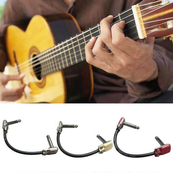 GETIT Gitar Patchkabler Profesjonelle Patchkabler Kompatible med Gitarpedaler Lav Støy God Kvalitet Gitar Patchkabel Rett Vinkel Rød