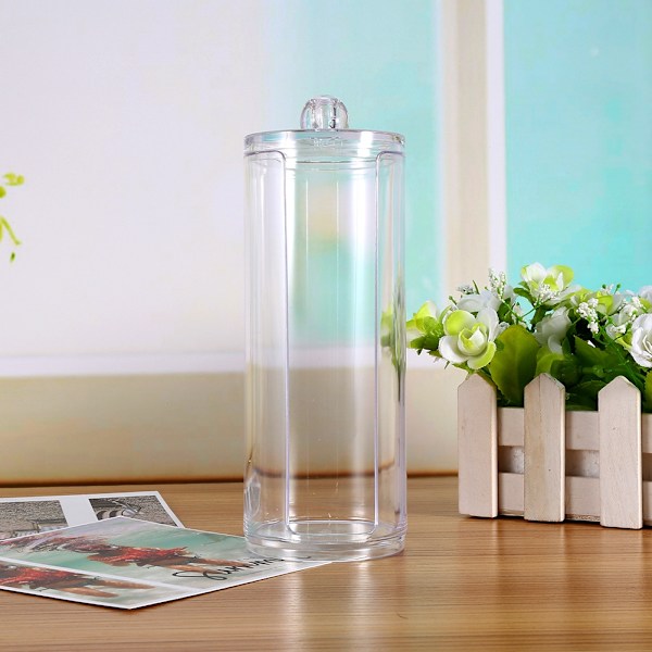Akryl Makeup Bomuldspuder Æske Etuier Kosmetik Organizer Opbevaringsbeholder