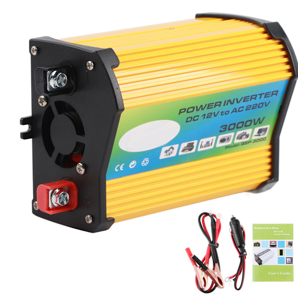 Auton invertteri, kaksois USB 300W, automaattinen virtamuunnin, muunnettu siniaaltosovitin 12V à 220V