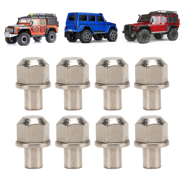 8 st RC Hex hjulnavmutter Universal 12 mm drivadapter förlängningskolonn i rostfritt stål