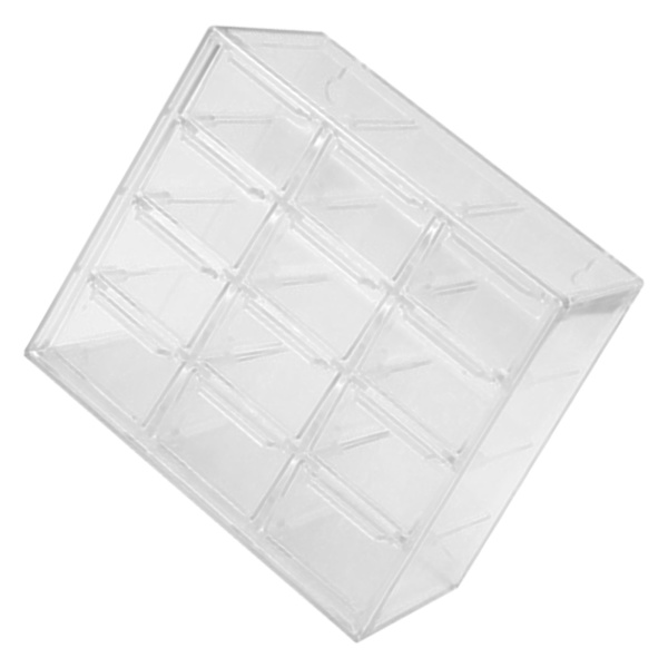 Rutnät förvaringslåda dammtät transparent plastbehållare arrangör för smycken halsband DIY konst hantverk