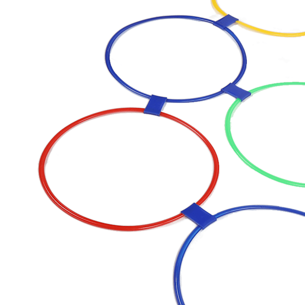 10 st Barn Träning Hula Hoops Hopp Hoppspel Ringar för Sensorisk Träning Fysisk Kondition Dia 47cm / 18.5in