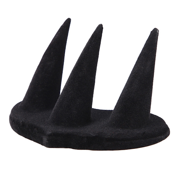 Sort Finger Display Ring Holder Showcase Stand Smykker Ri
