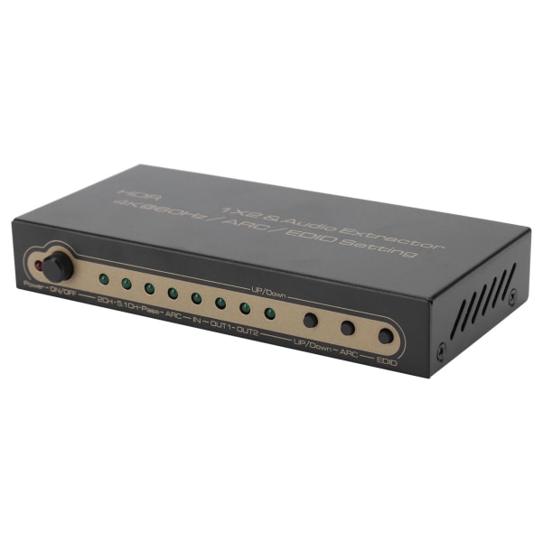 HDR High Definition Multimedia Interface1*2 Audio Splitter 100‑240V Separator Support Optical Fiber Analog Signal Output(EU )