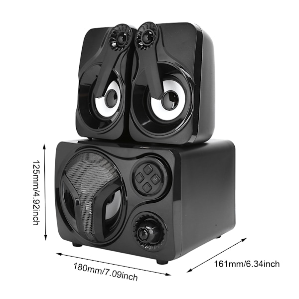 Smalody Bas Bluetooth-högtalare Skrivbord Laptop Dator 2.1 Ljudkanal Trådlös Plug-in Kort Audio