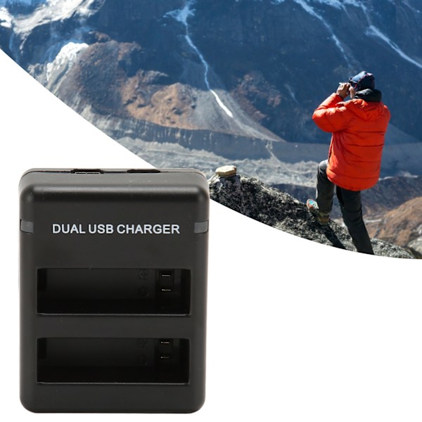 Kamera Batterilader Dobbelt Kanal USB Kamera Batterilader med Indikatorlys