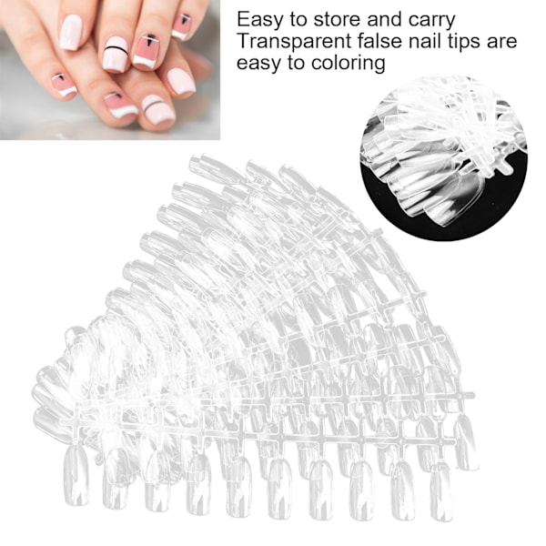 200 st falska nagelspetsar transparent nagelkonstfärg stil display spetsar nagelkonsttillbehör