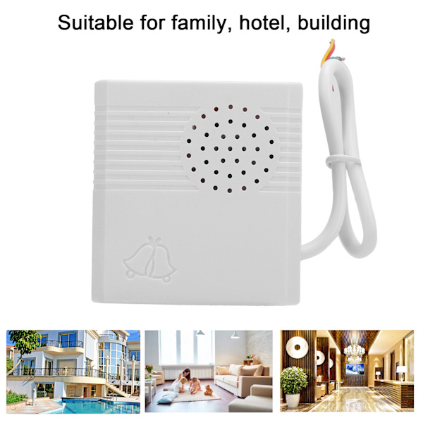 DC 12V Trådlös Dörrklocka 4 Kärntråd Tillträdeskontrollsystem för Hotell Hushållsbyggnad