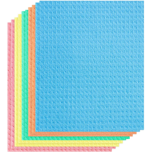 Teepyyhe, ympäristöystävällinen ja kestävä, biohajoava, selluloosasienet, imukykyinen, hajuton, keittiön puhdistusliina, uudelleenkäytettävä