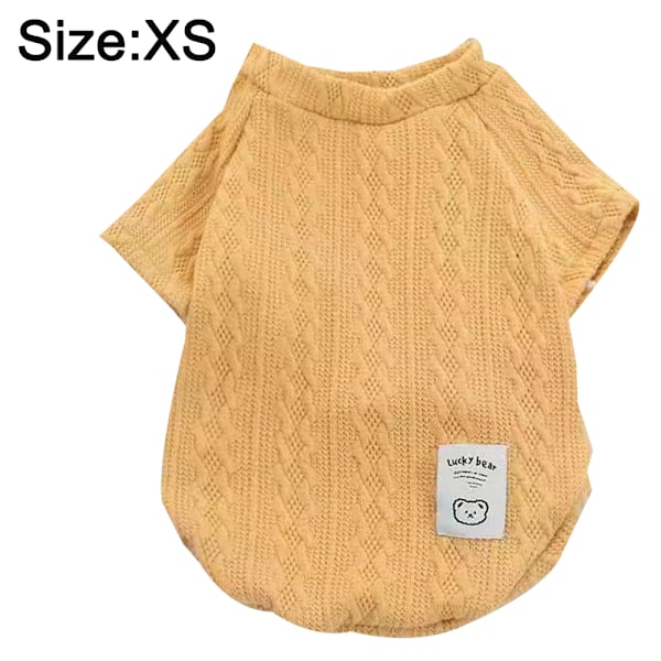 Kæledyr efterår og vinter varm strik sweater Solid kæledyr sweater