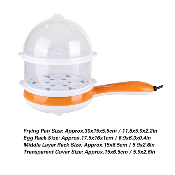 Multifunktionel Mini Elektrisk Non-Stick Stegepande Æg Koger Damper til Morgenmad EU Stik 220V