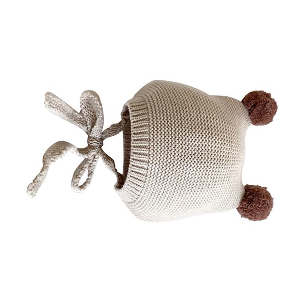 Mjuk och varm babyhatt, mjuk, bekväm, knuten, söt, bedårande baby stickad mössa för vinter, pojkar, flickor, grå, 17,3 till 18,1 tum, 3 till 18 månader