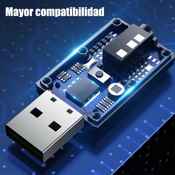 4 i 1 USB Bluetooth 5.0-mottaker, klar lydkvalitet, plug and play, stabil overføring, lydadapter