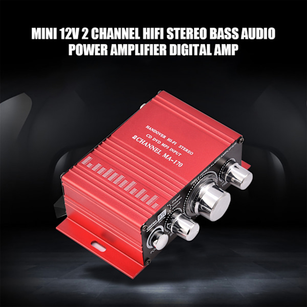 Mini 12V 2 Kanals HiFi Stereo Bas Audio Forstærker Digital Amp