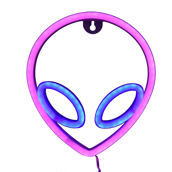 Alien Neon Skilt Dekorativ Neon Lys Natlampe til Soveværelse Chi