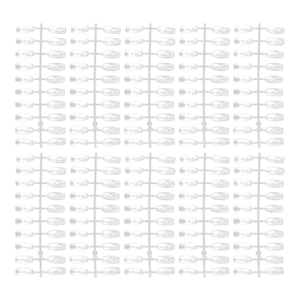 200 stk. falske negletips gennemsigtige neglekunst farvestil display tips neglekunst tilbehør